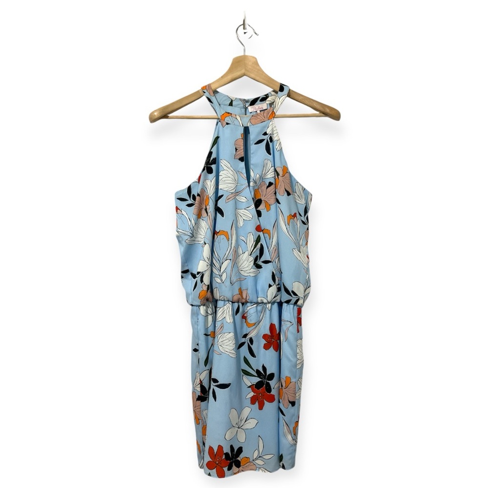 Parker Carlotta Moondance Floral Faux Wrap
Cutout Halter Mini Dress Size Small S